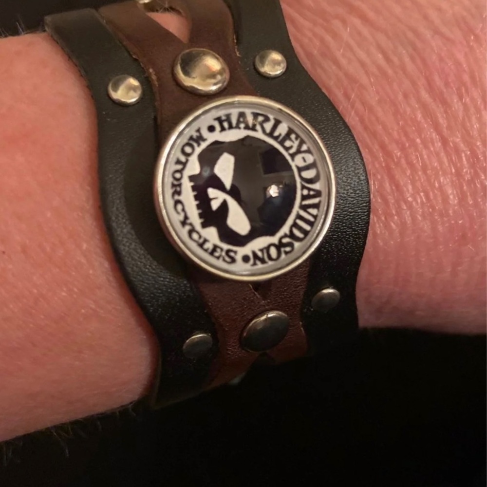 Harley Leather Stud Bracelets